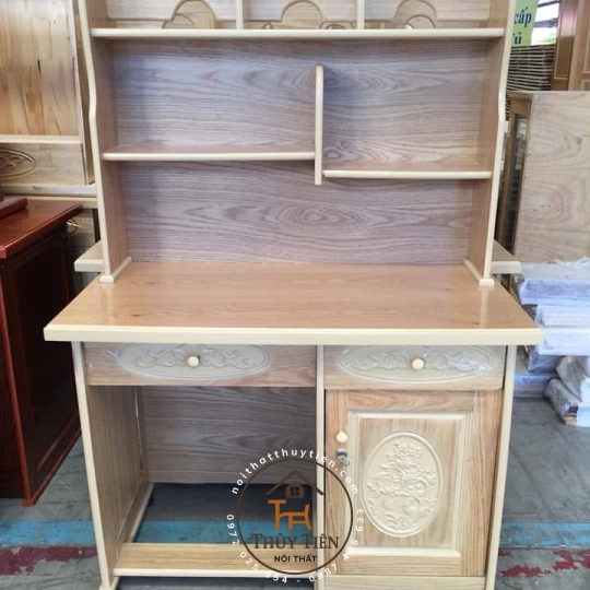Bàn học sinh gỗ cao su ngang 1m2