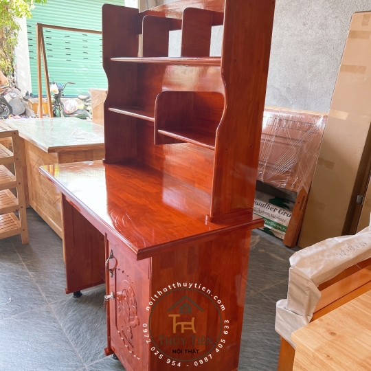 Bàn học sinh gỗ cao su ngang 1m2