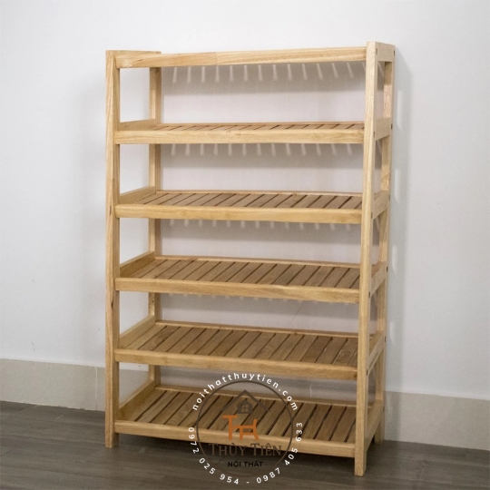 Kệ dép gỗ cao su nhiều kích thước