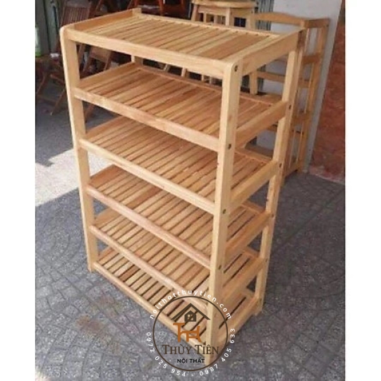 Kệ dép gỗ cao su nhiều kích thước
