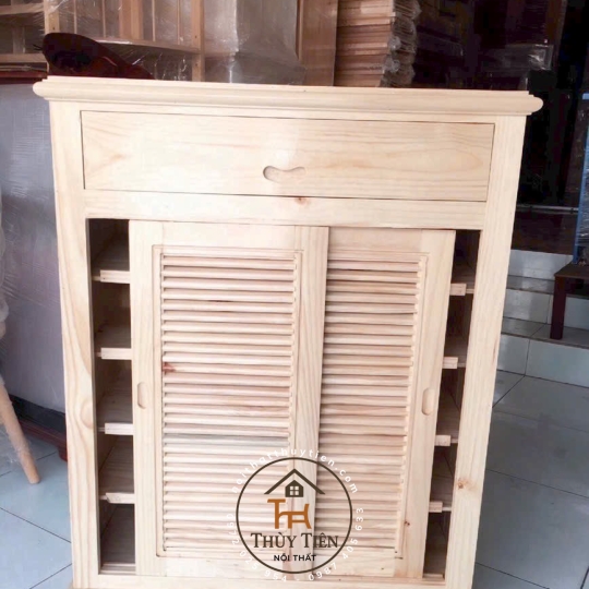 Tủ giày dép gỗ thông ngang 80cm mã 01