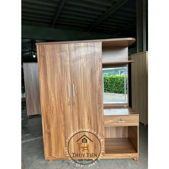 Tủ quần áo MDF mẫu mới kèm bàn trang điểm
