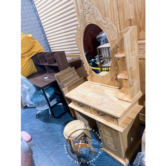 Bàn trang điểm gỗ thông nhiều mẫu
