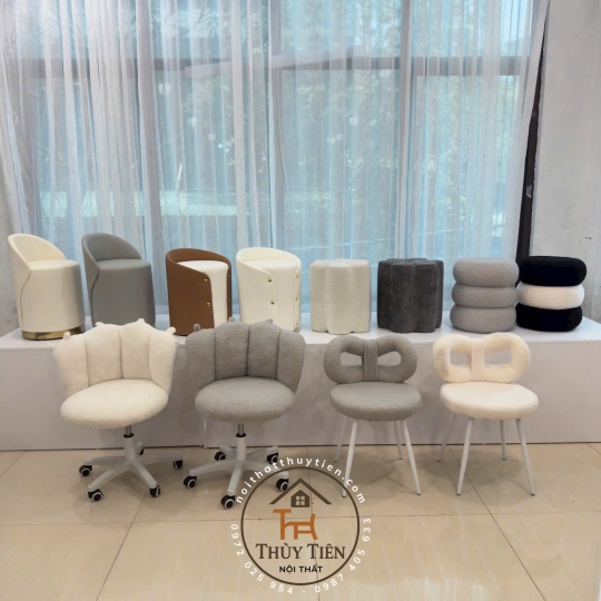 Ghế xoay, đôn, ghế decor, ghế bàn trang điểm siêu xinh - 001
