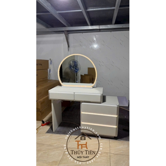 Bộ bàn ghế trang điểm hiện đại nhập khẩu hàng sơn 2k siêu đẹp- 002