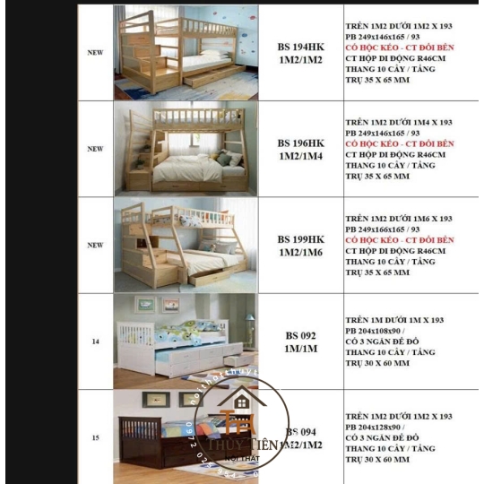 Tổng hợp mẫu giường tầng ạ 