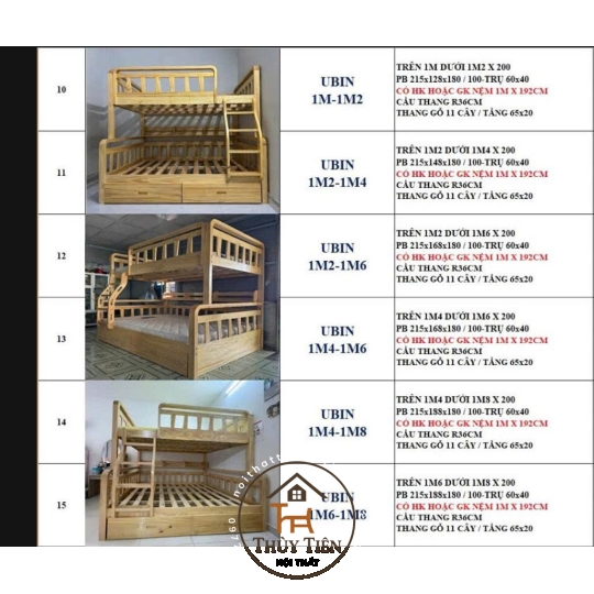 Tổng hợp mẫu giường tầng ạ 