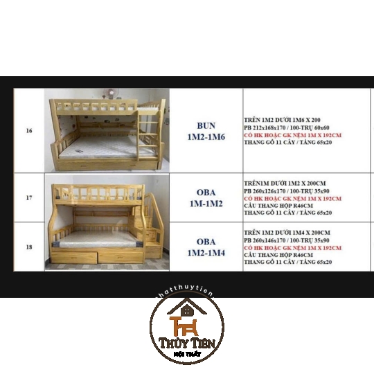 Tổng hợp mẫu giường tầng ạ 