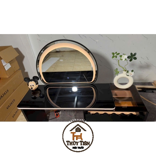 Bộ bàn ghế trang điểm hiện đại nhập khẩu hàng sơn 2k siêu đẹp- 002