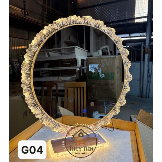 Gương nhập khẩu  led 3 màu để bàn siêu xinh giá xưởng