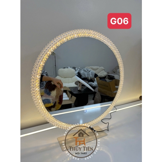 Gương nhập khẩu  led 3 màu để bàn siêu xinh giá xưởng