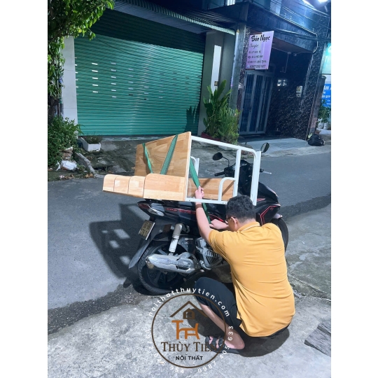 Bàn học sinh chân sắt mặt gỗ cao su tự nhiên - 001