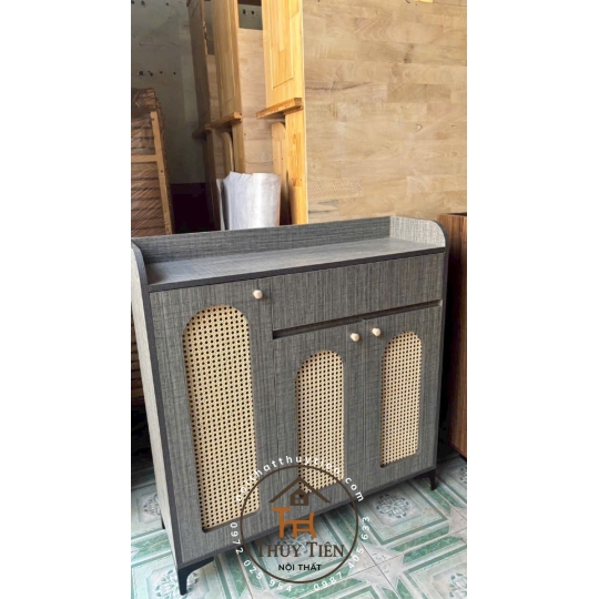 Mẫu tủ dép gỗ công nghiệp mdf cánh mây đủ kích thước