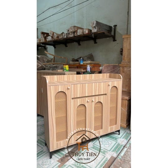 Mẫu tủ dép gỗ công nghiệp mdf cánh mây đủ kích thước