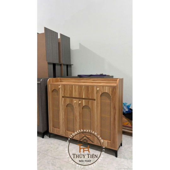 Mẫu tủ dép gỗ công nghiệp mdf cánh mây đủ kích thước