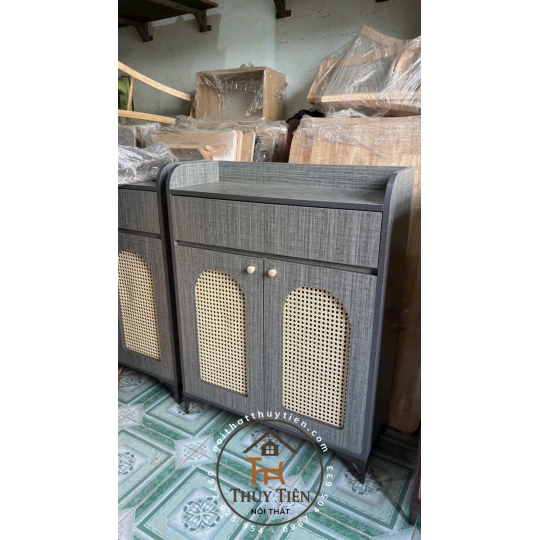 Mẫu tủ dép gỗ công nghiệp mdf cánh mây đủ kích thước