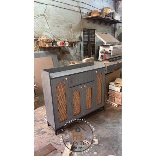 Mẫu tủ dép gỗ công nghiệp mdf cánh mây đủ kích thước