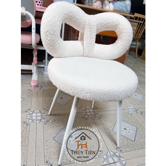 Ghế trang điểm makeup mẫu mới, Ghế  decor ghế nail cao cấp hàng nhập khẩu
