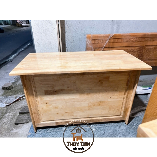 Bàn làm việc gỗ cao su tự nhiên- BLVGCS 002