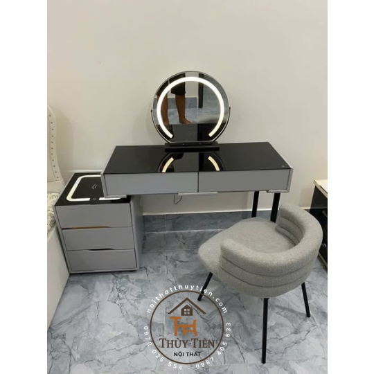 Bàn trang điểm kết hợp loa bluetooth sạc cảm ứng