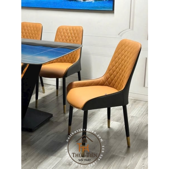 Bàn ăn 4 ghế mặt đá + ghế nhập khẩu
