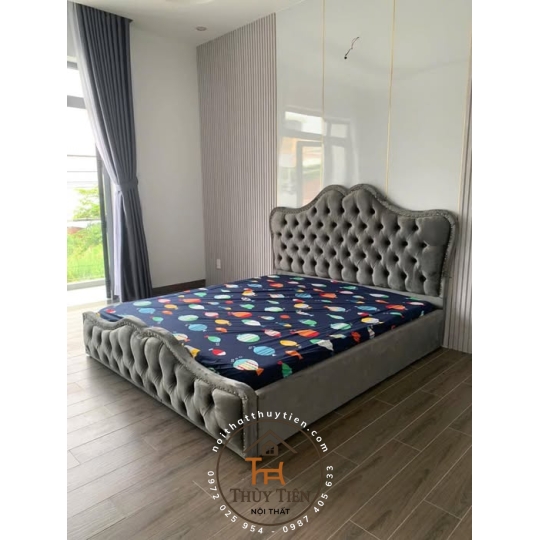 Giường bọc nỉ nhung m6 và m8 