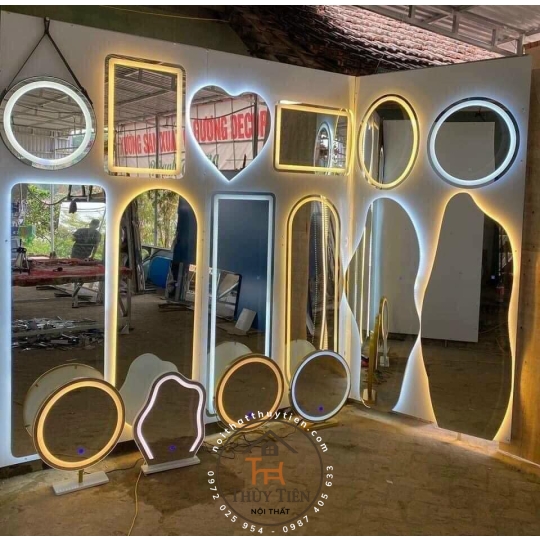 Gương led- ko led e nhận làm đủ mẫu kích thước  theo yêu cầu 