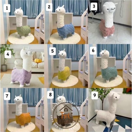 Ghế Decor  Đồ Chơi Lạc Đà Alpaca Cao Cấp Trẻ Em