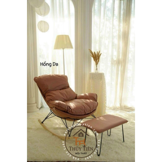 Ghế Bập bênh tôm tặng kèm đôn gác chân 