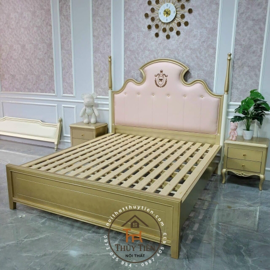 Giường nhập khẩu nguyên chiếc gỗ thịt toàn bộ cao cấp