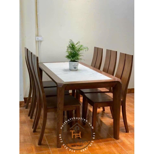 Bàn ghế ăn gỗ sồi thịt giá tận xưởng 