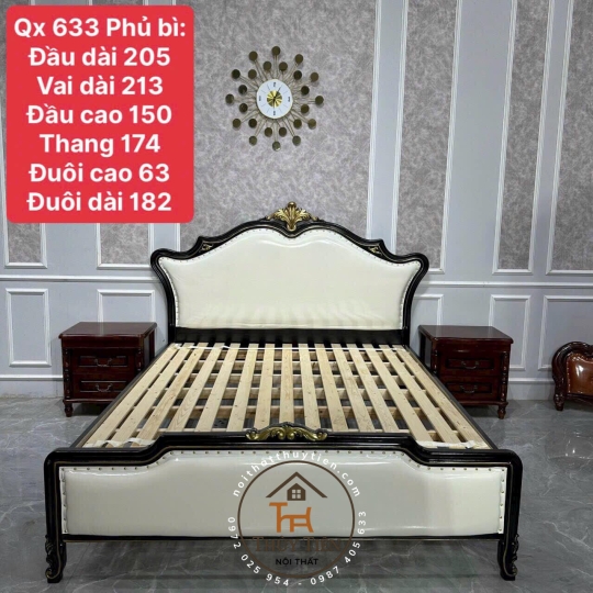 Giường nhập khẩu nguyên chiếc gỗ thịt toàn bộ cao cấp