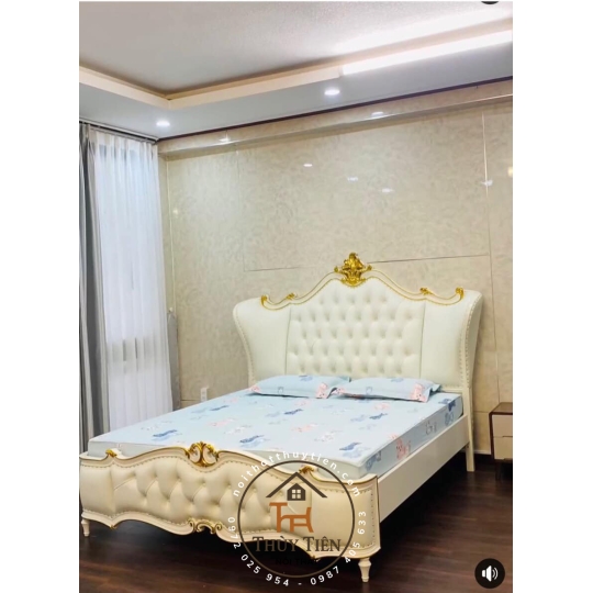 Giường nhập khẩu nguyên chiếc gỗ thịt toàn bộ cao cấp