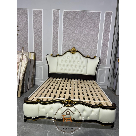 Giường nhập khẩu nguyên chiếc gỗ thịt toàn bộ cao cấp
