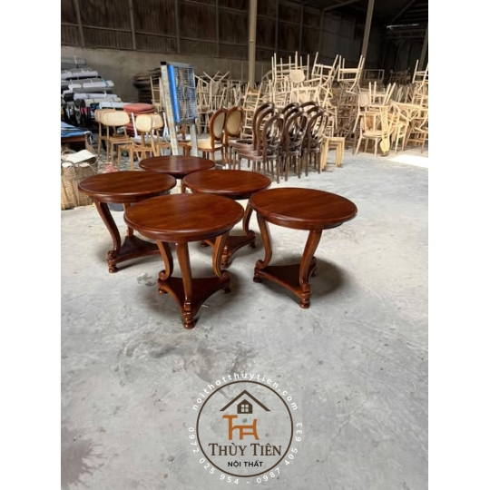 Bàn  trà cổ điển gỗ ash
