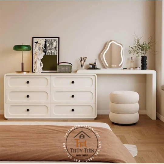 Xưởng e vẫn nhận làm các mẫu bàn trang điểm , bàn làm việc , tủ kệ decol theo yêu cầu nhé  Thích màu nào thợ e sơn màu đó