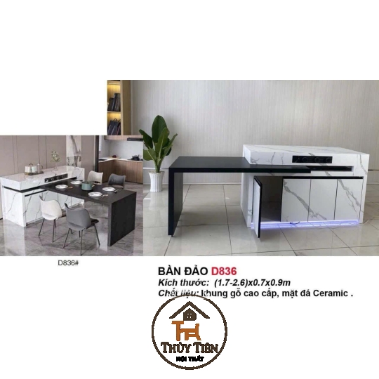 Các mẫu bàn đảo có Led Siêu Sang luôn ạ