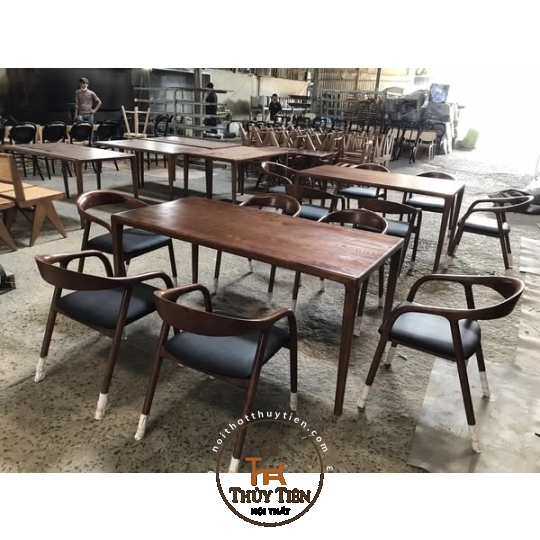 Ghế Neva gỗ Ash kết hợp bàn Neva gỗ ash