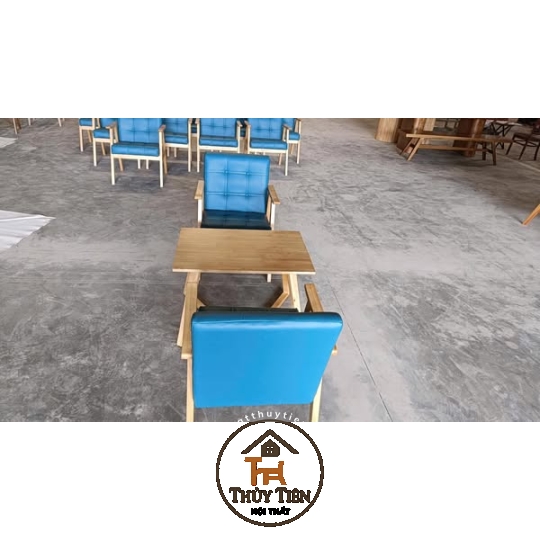 SOFA GỖ CAO SU – TAY DẸT