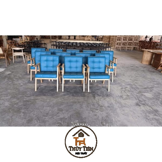 SOFA GỖ CAO SU – TAY DẸT