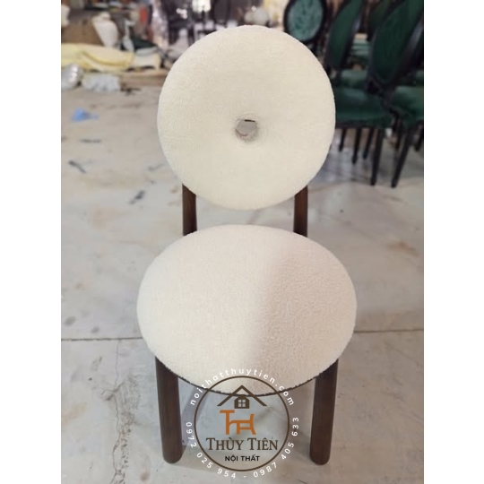 GHẾ DONUT BỌC VẢI LÔNG CỪU