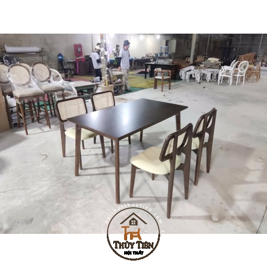 BỘ BÀN ĂN kết hợp ghế mây