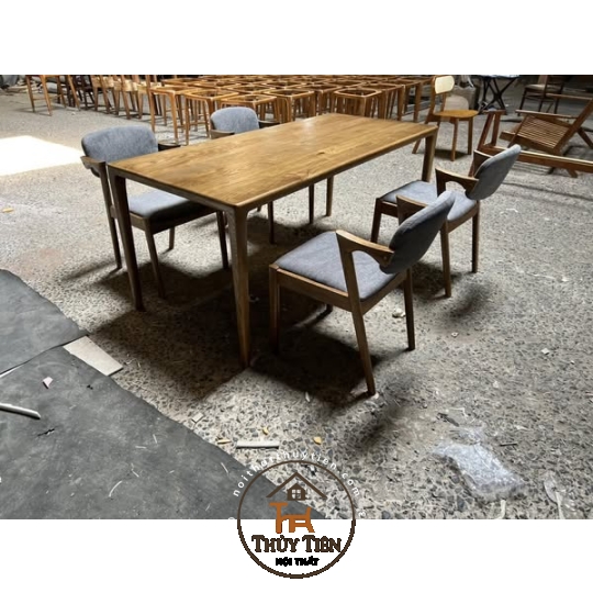 Bộ bàn ăn bàn neva kết hợp ghế Z gỗ ash 