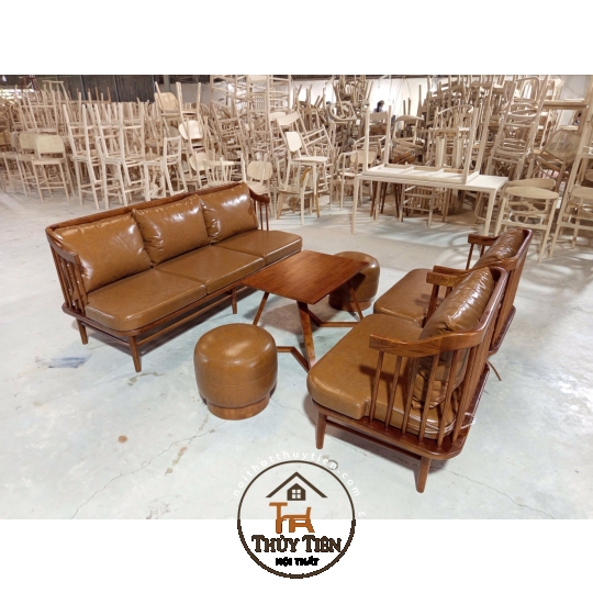 BỘ SOFA FLY BỌC DA NÂU