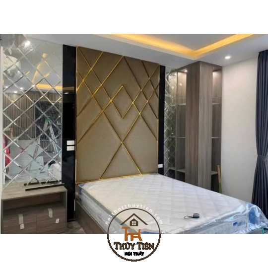 Ốp đầu giường bọc da/bọc nỉ làm theo đủ kích thước yêu cầu
