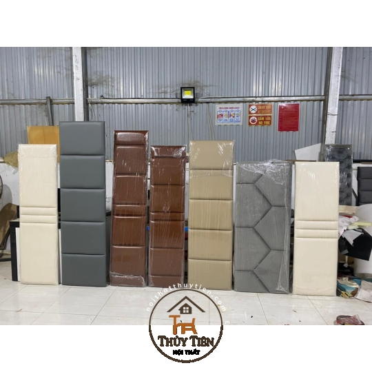 Ốp đầu giường bọc da/bọc nỉ làm theo đủ kích thước yêu cầu