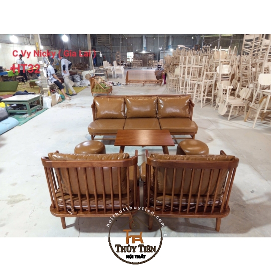 BỘ SOFA FLY BỌC DA NÂU