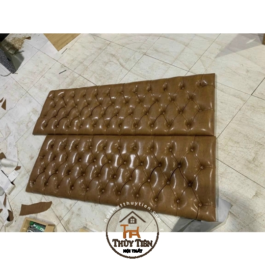 Ốp đầu giường bọc da/bọc nỉ làm theo đủ kích thước yêu cầu