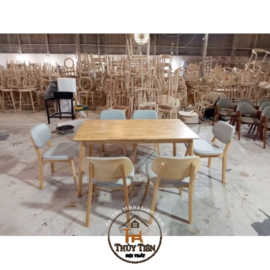 BỘ bàn ăn Ghế Venus gỗ cao su
