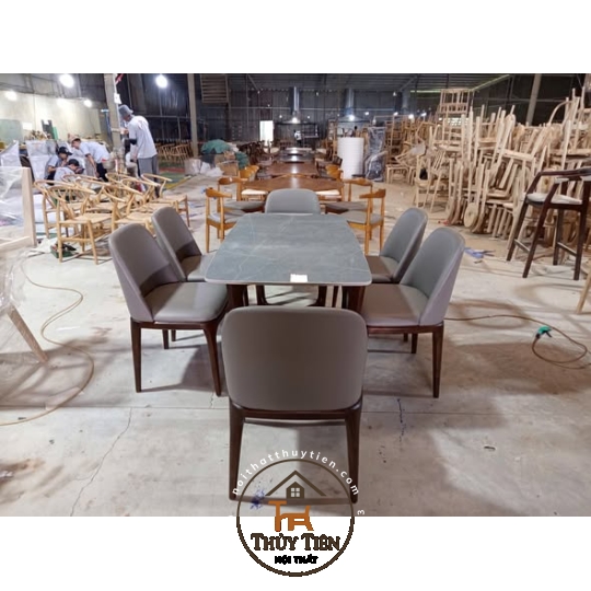 BỘ BÀN ĂN 6 GHẾ MẶT ĐÁ KIỂU HIỆN ĐẠI